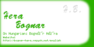 hera bognar business card